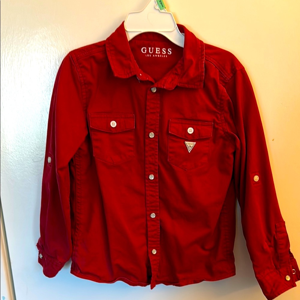 GUESS Kids Red Button-Up Shirt